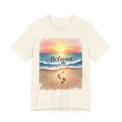 He Carried Me Scripture Tee | Inspirational Christian Faith Shirt