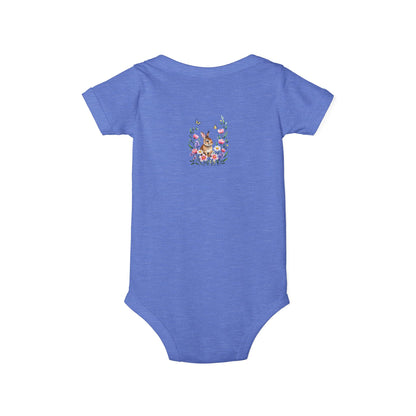 Floral Bunny Infant One-Piece Bodysuit