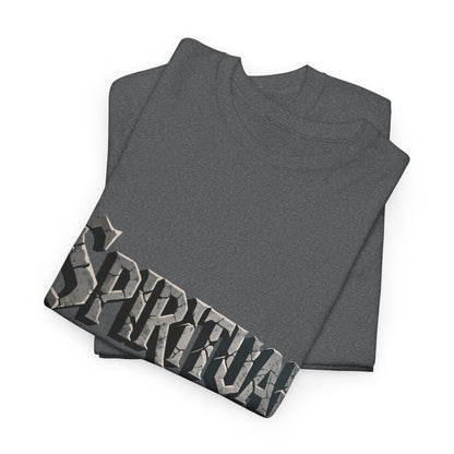 Spiritual Warrior T-Shirt — Gothic Lettering Faith & Strength Tee