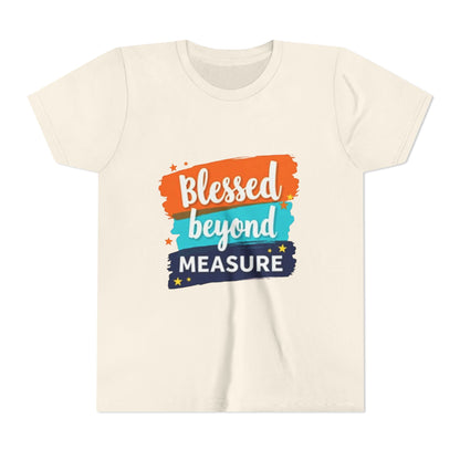 Blessed Beyond Measure Youth Tee | Inspirational Kids Shirt, Faith Design