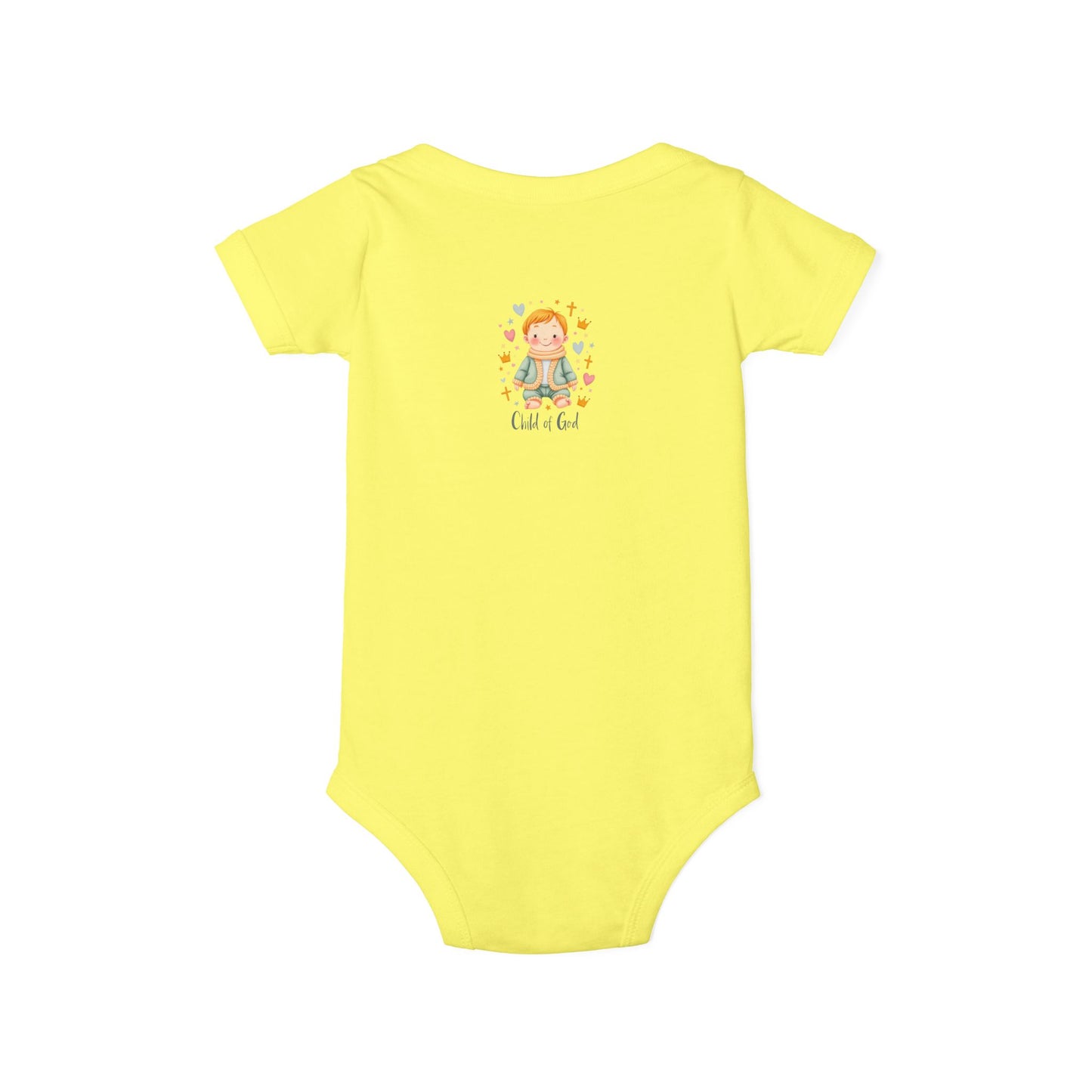 Infant One-Piece Bodysuit — Cute Little Girl Illustration "Hello World" Baby Bodysuit
