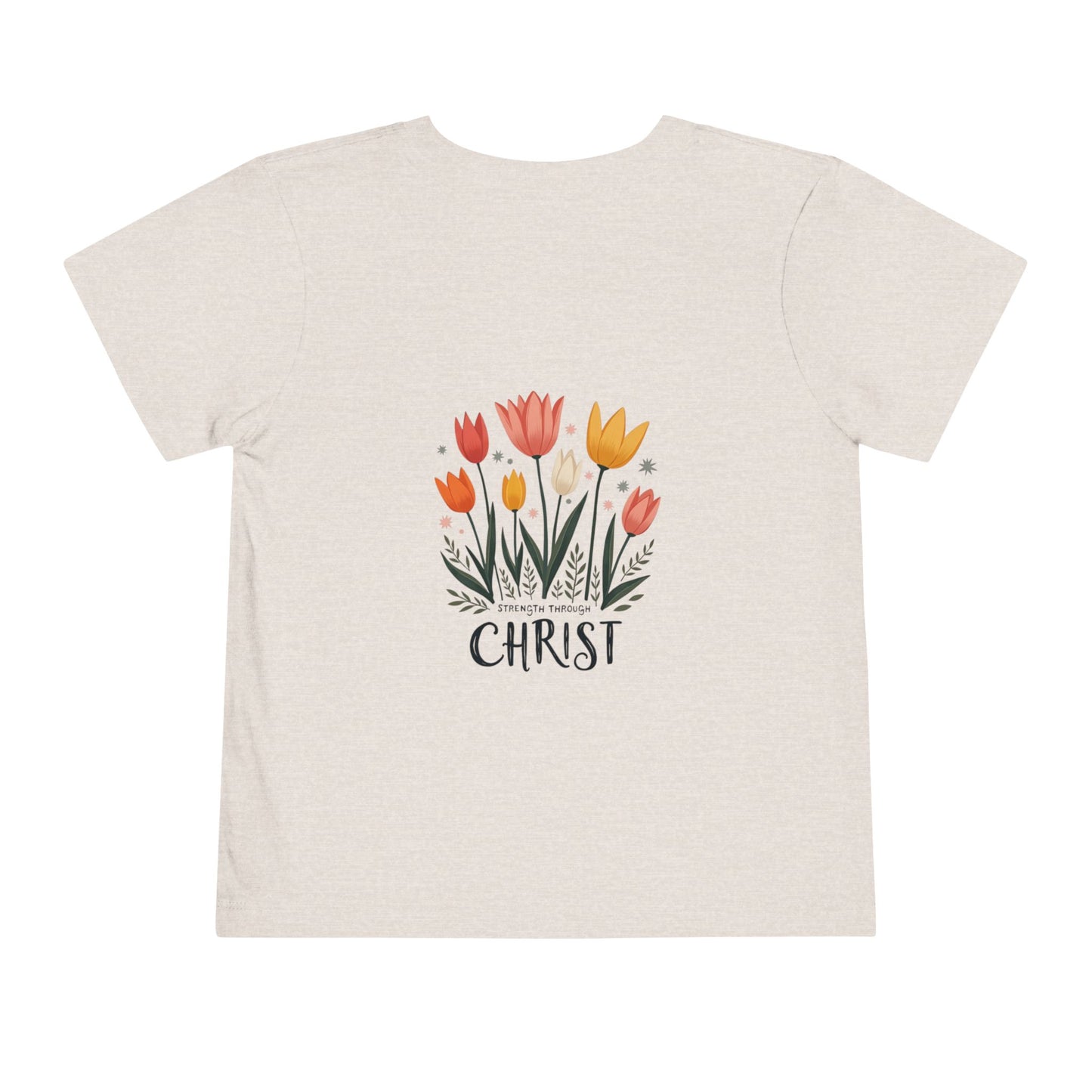 Cute Tulip Floral Christ Tee for Toddlers | Daily Faith Inspiration | Ideal Gift for Kids