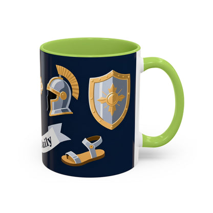 Christian Knight Coffee Mug — “Suit Up Daily” Accent Ceramic Mug