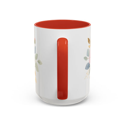 Grace Upon Grace Floral Coffee Mug — John 1:16 Scripture Accent Mug