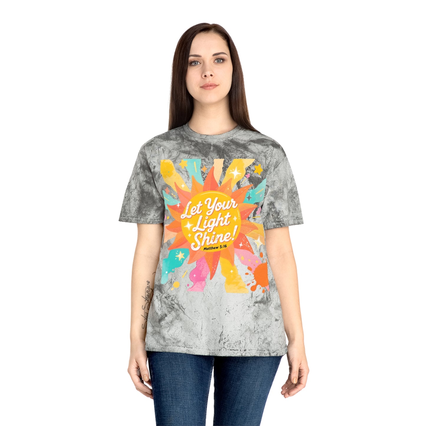 Let Your Light Shine T-Shirt — Retro Sunshine Graphic Tee (Matthew 5:16)