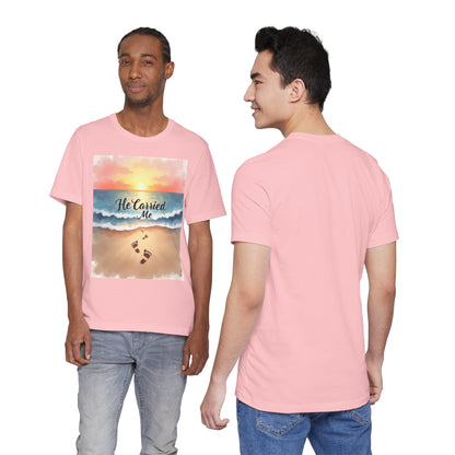 He Carried Me Scripture Tee | Inspirational Christian Faith Shirt