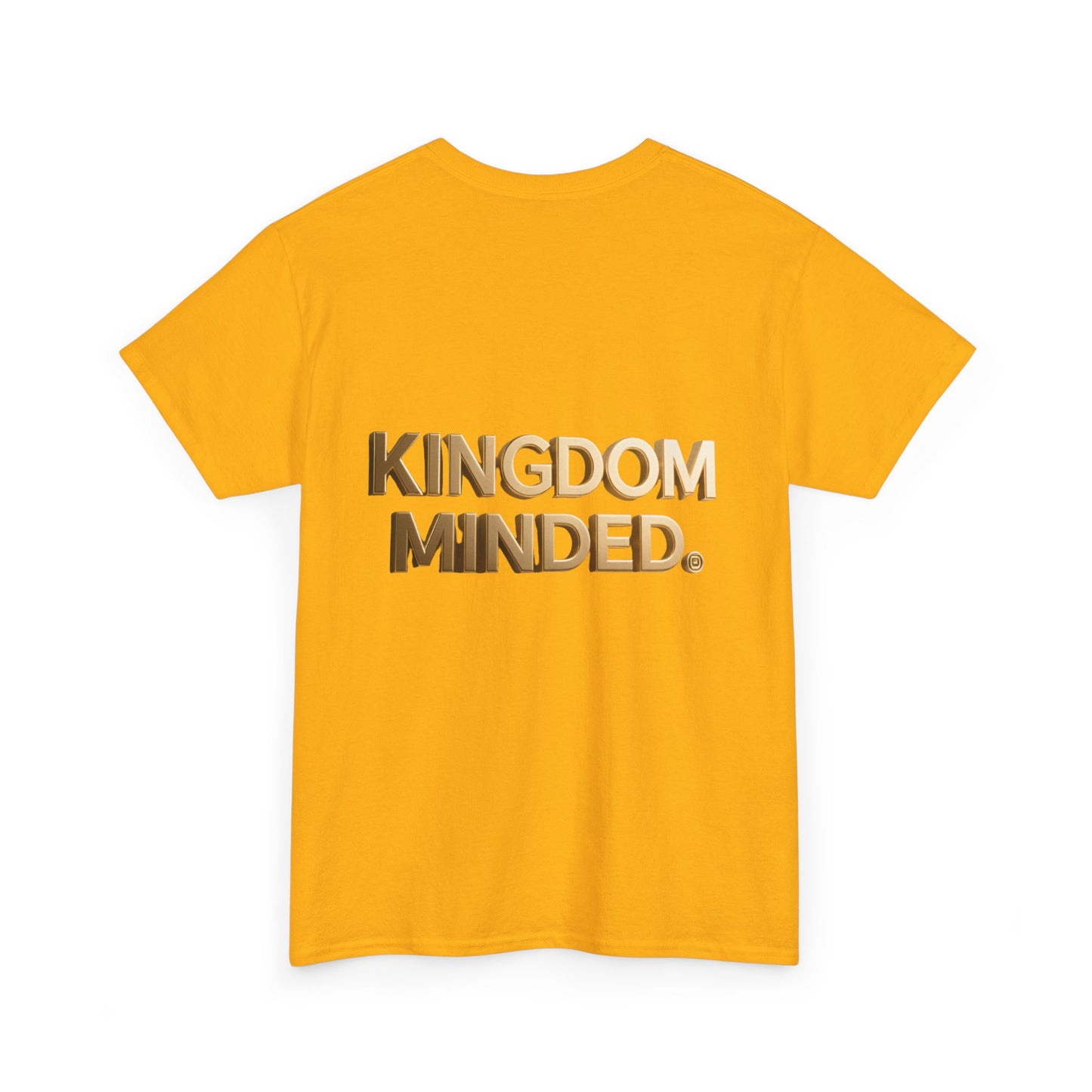 Faith & Focus Tee — Gold Typography Cotton Shirt