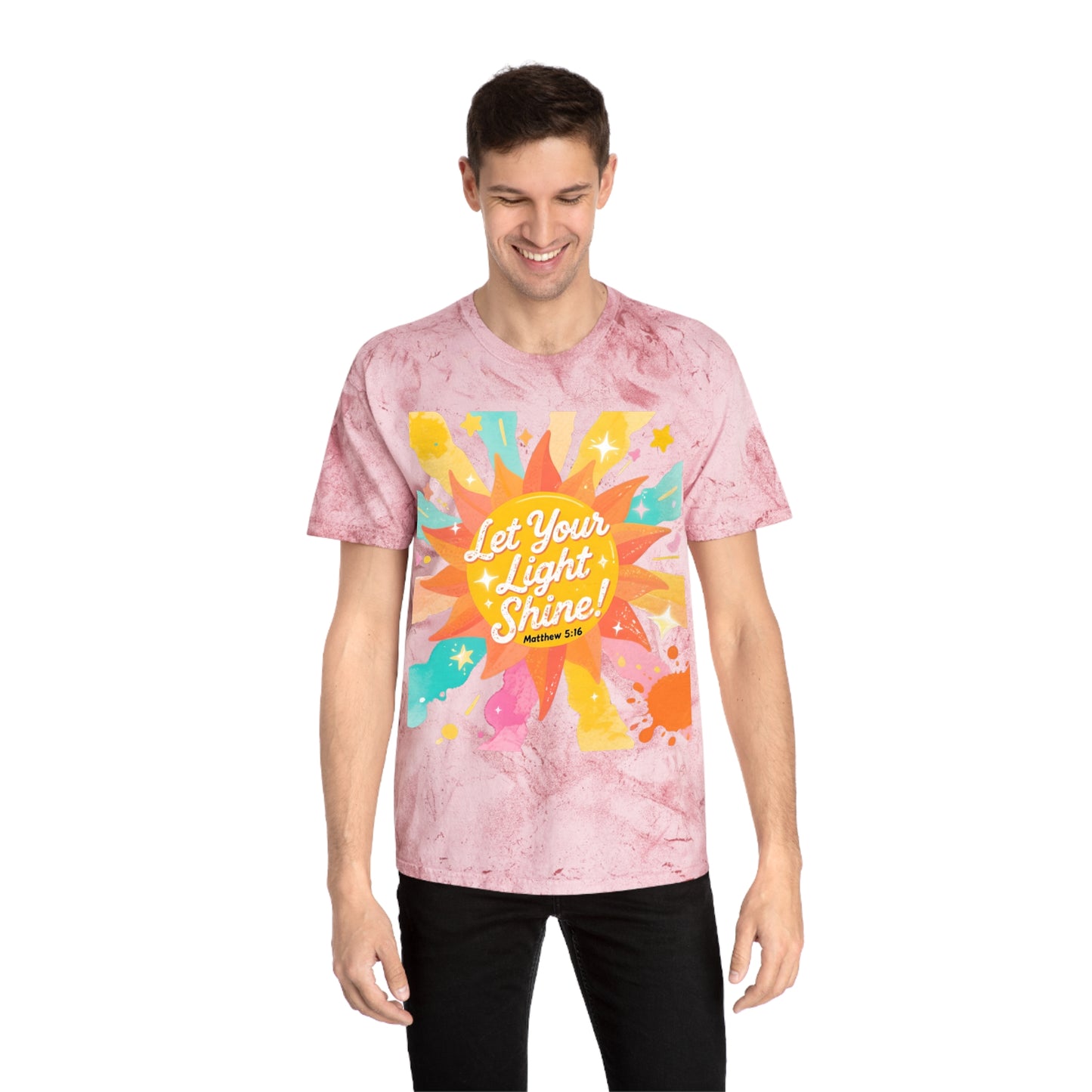 Let Your Light Shine T-Shirt — Retro Sunshine Graphic Tee (Matthew 5:16)