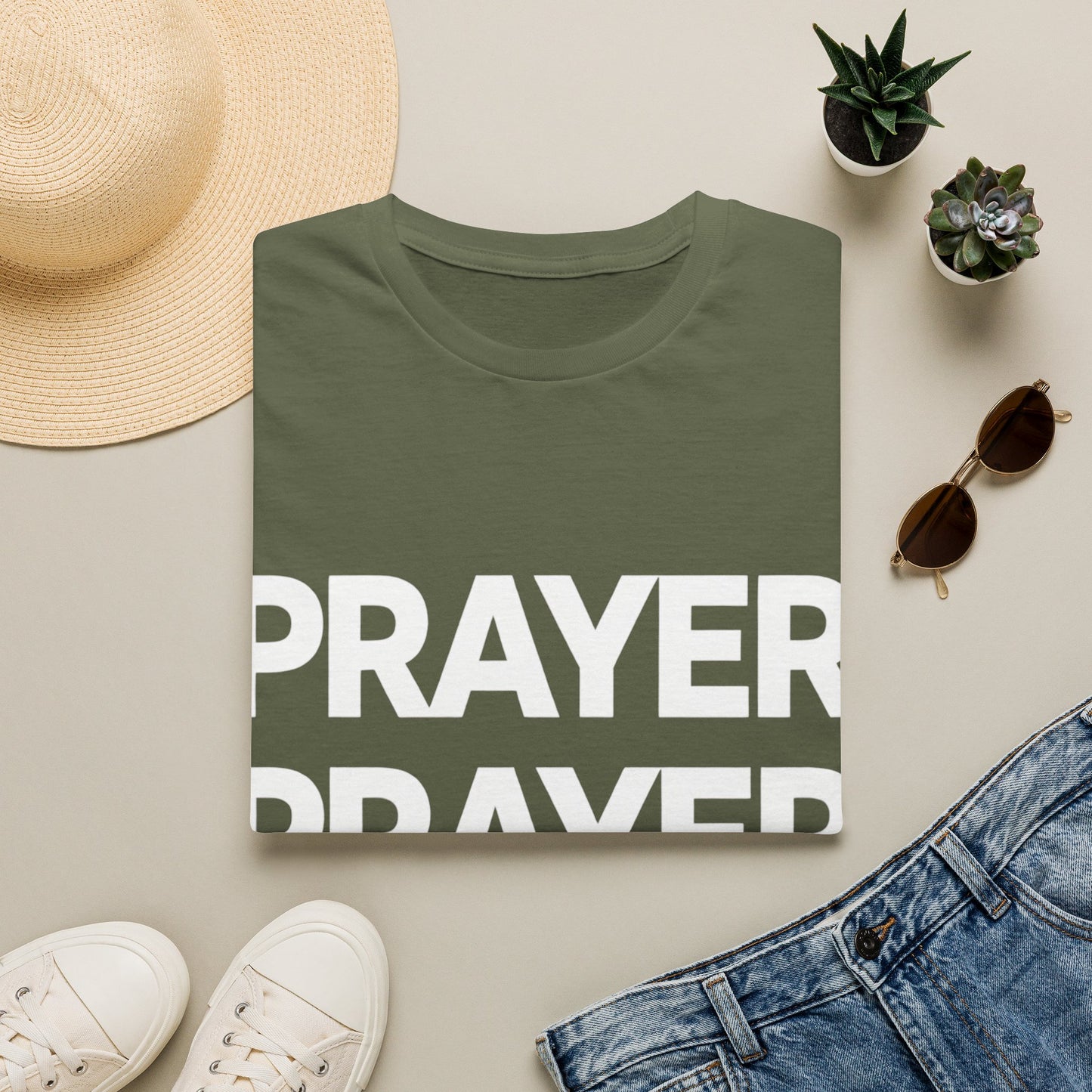 Prayer Repeat T-Shirt | Bold Spiritual Graphic Tee Gift