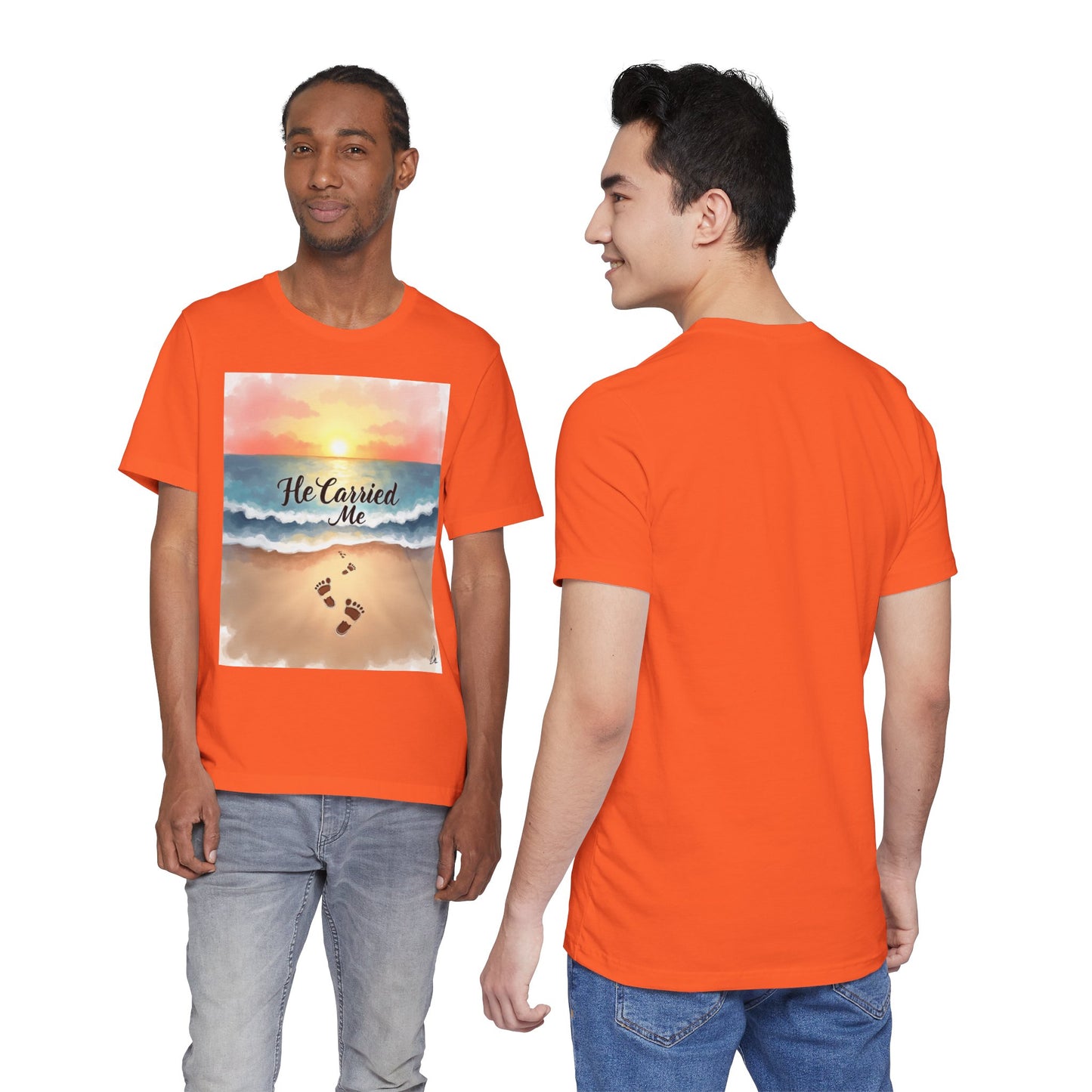 He Carried Me Scripture Tee | Inspirational Christian Faith Shirt