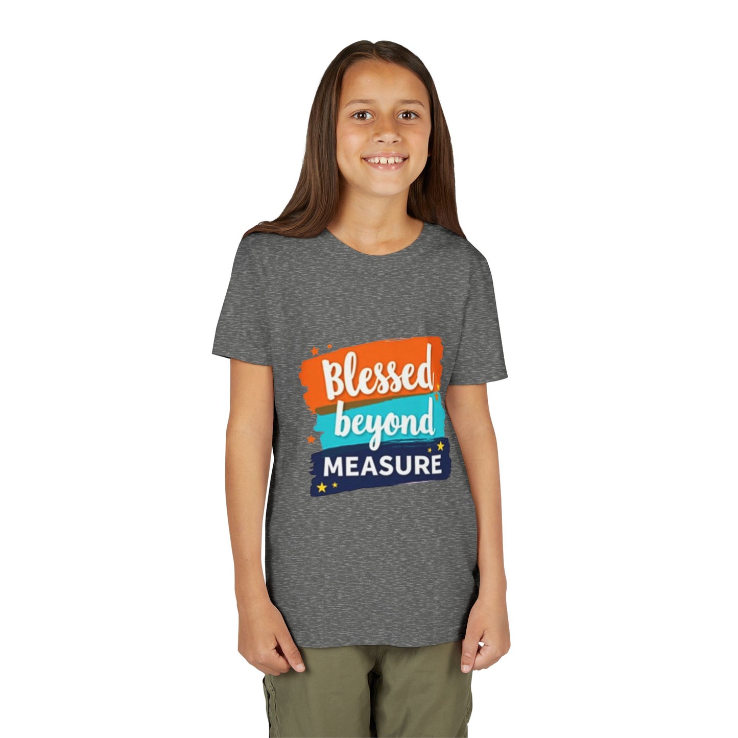 Blessed Beyond Measure Youth Tee | Inspirational Kids Shirt, Faith Design