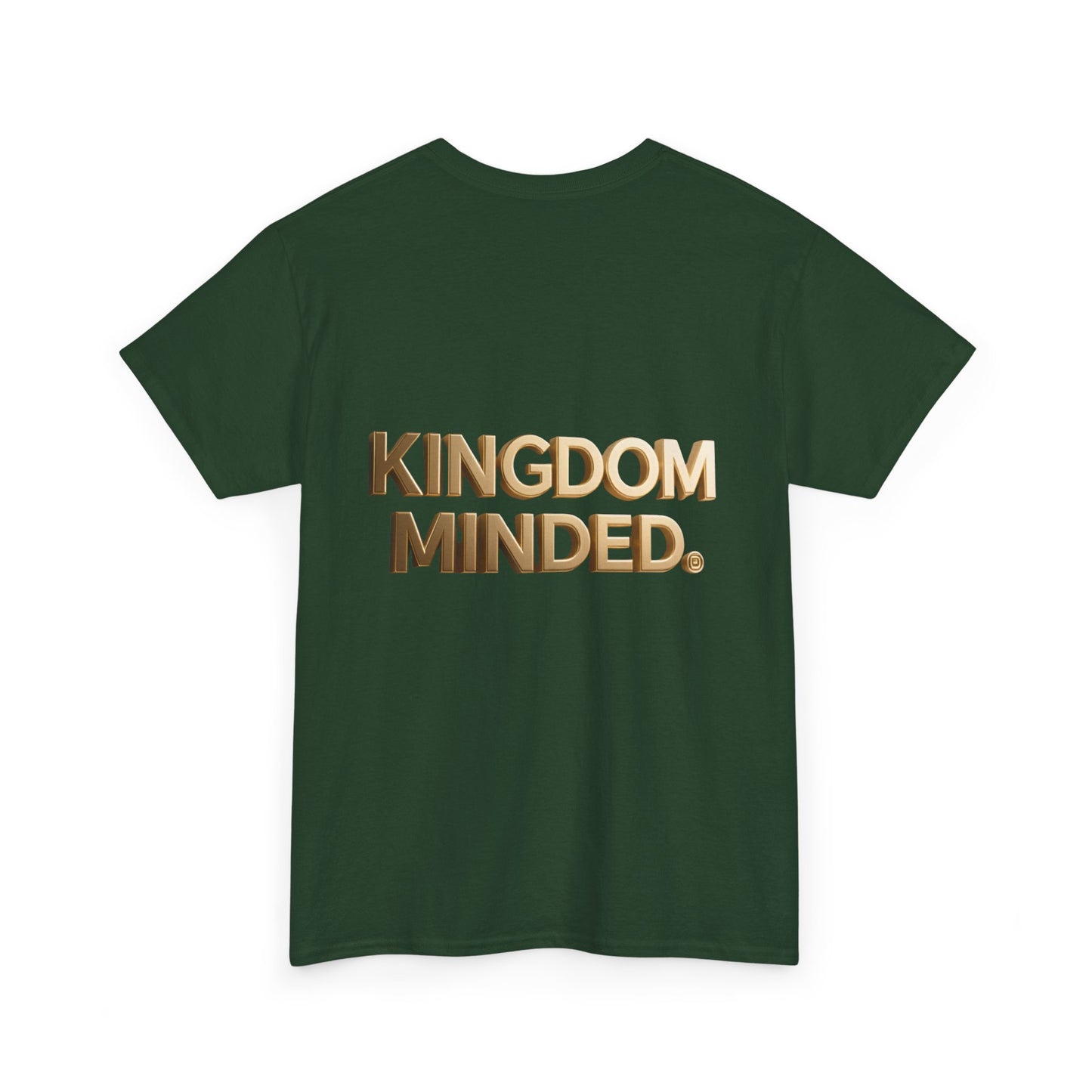 Faith & Focus Tee — Gold Typography Cotton Shirt