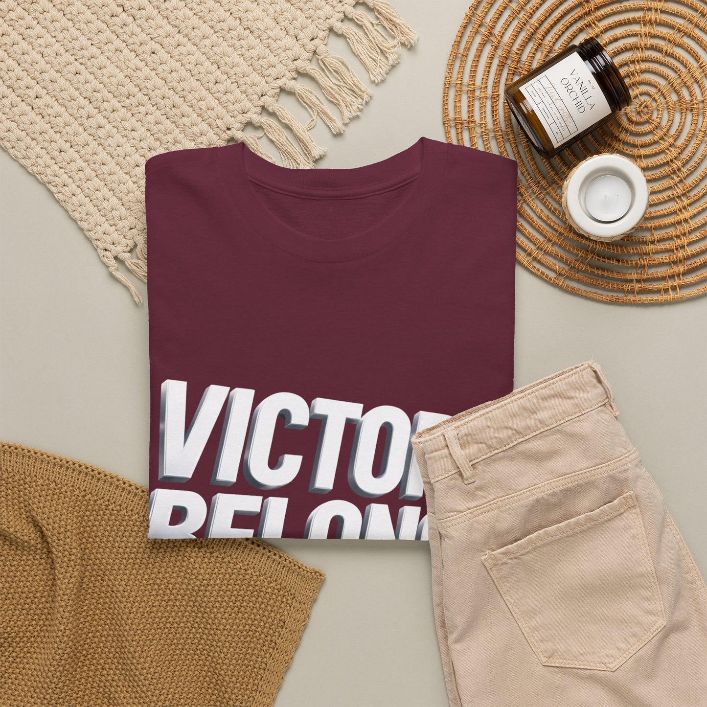 Victory Belongs to Jesus T-Shirt — Heavyweight Christian Faith Tee