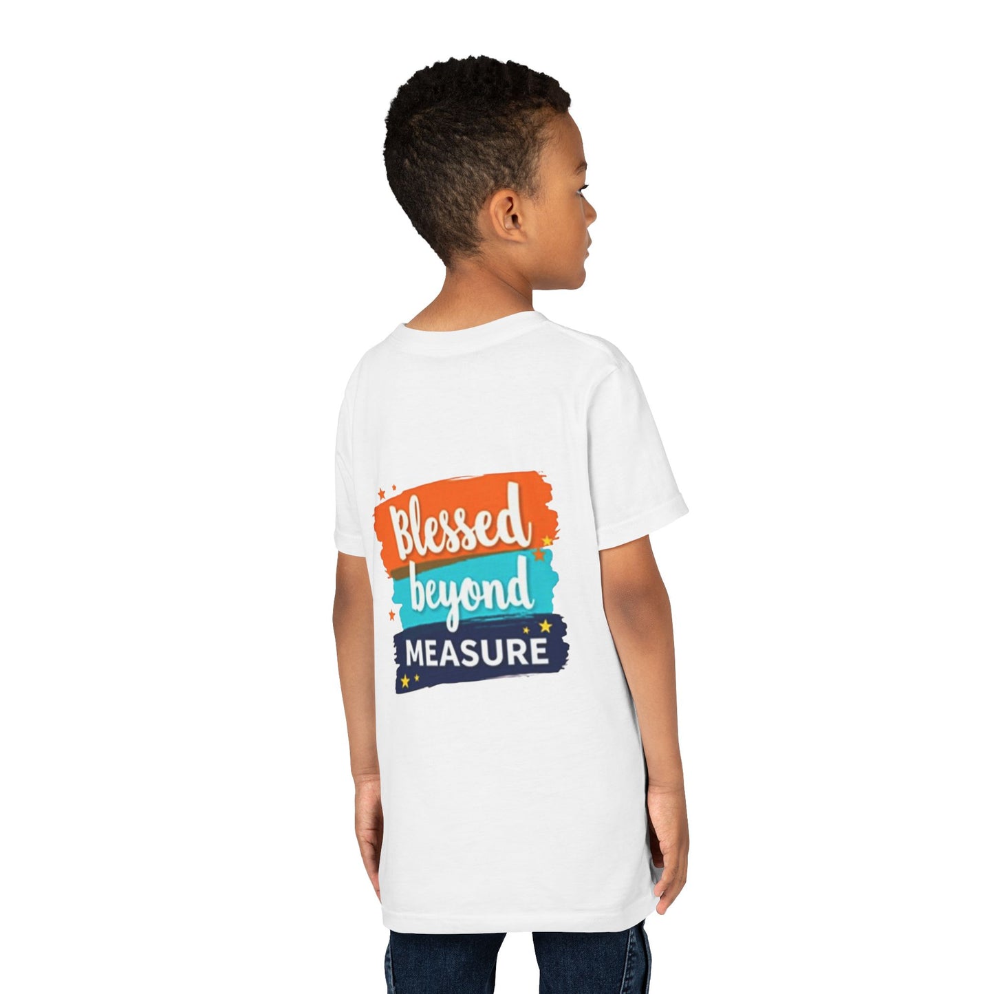 Blessed Beyond Measure Youth Tee | Inspirational Kids Shirt, Faith Design