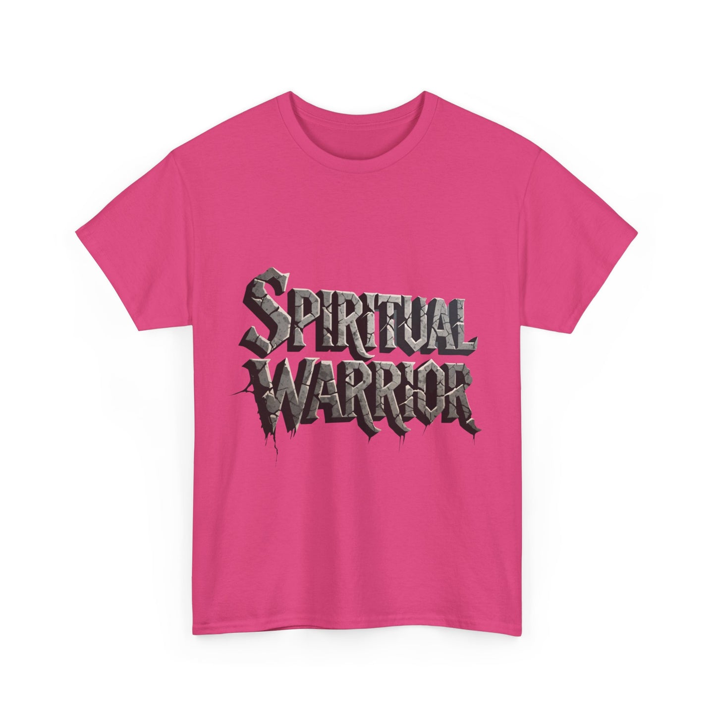 Spiritual Warrior T-Shirt — Gothic Lettering Faith & Strength Tee