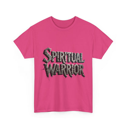 Spiritual Warrior T-Shirt — Gothic Lettering Faith & Strength Tee