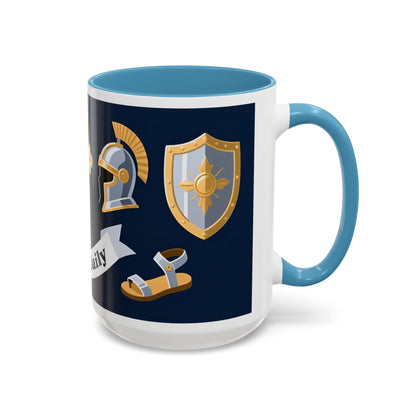 Christian Knight Coffee Mug — “Suit Up Daily” Accent Ceramic Mug