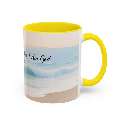 Psalm 46:10 Ocean Coffee Mug – "Be Still and Know That I Am God" Inspirational Ceramic