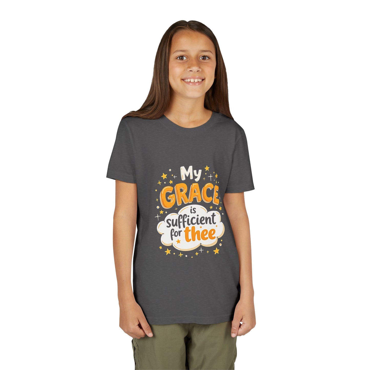 Grace thee Youth Tee | Kids Christian Shirt, Inspirational Cloud Design