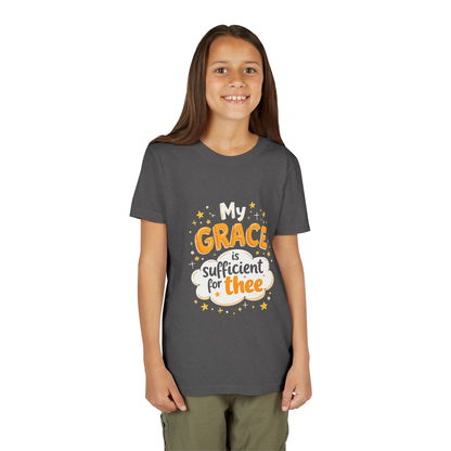 Grace thee Youth Tee | Kids Christian Shirt, Inspirational Cloud Design