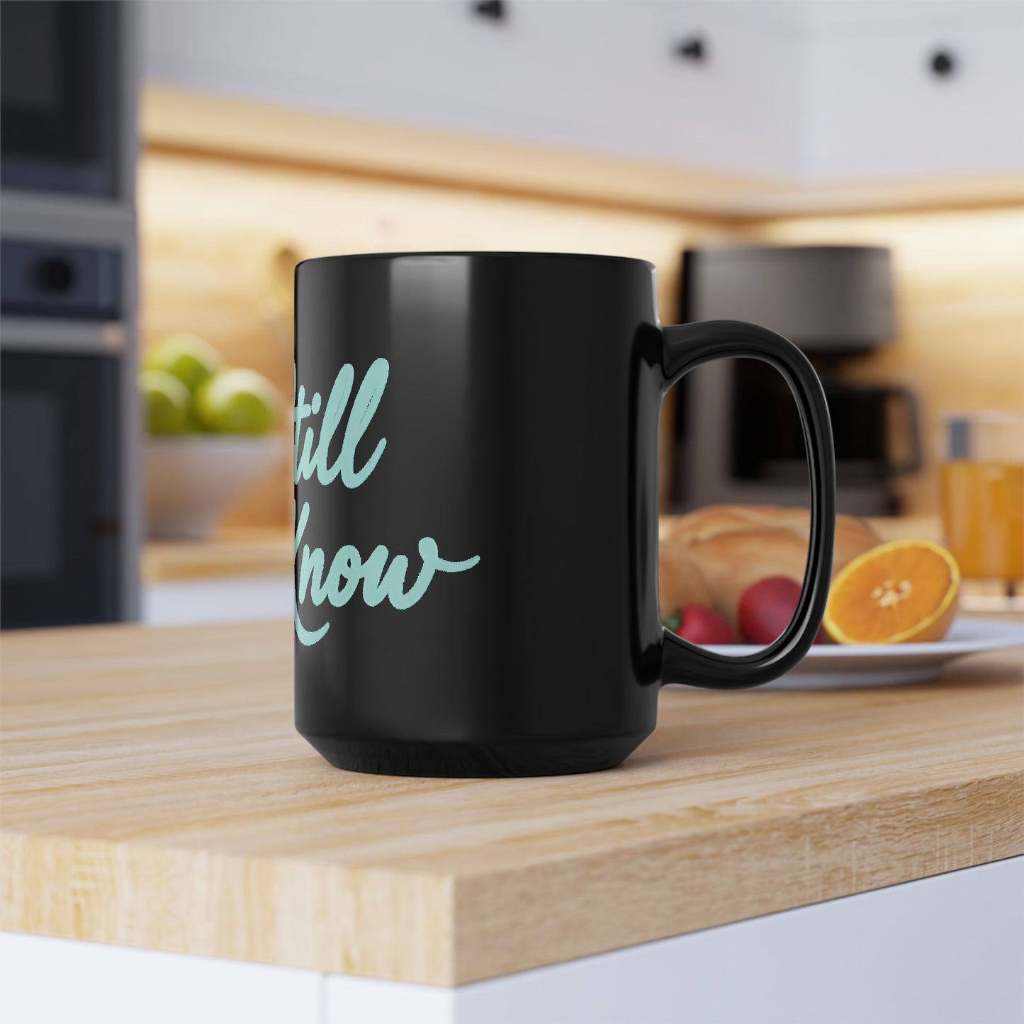 Be Still and Know Black Mug — Inspirational Coffee Cup (11oz & 15oz)