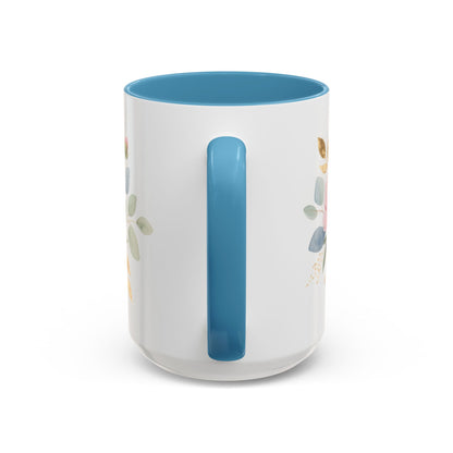Grace Upon Grace Floral Coffee Mug — John 1:16 Scripture Accent Mug
