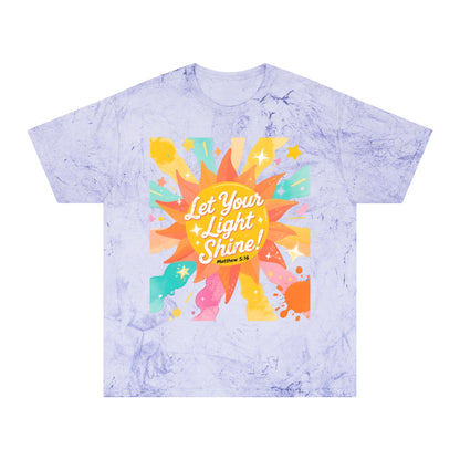 Let Your Light Shine T-Shirt — Retro Sunshine Graphic Tee (Matthew 5:16)