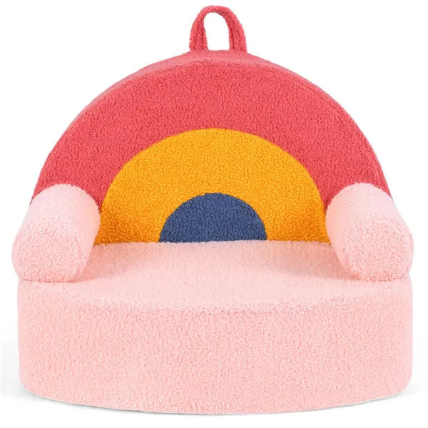 Red Kids Sofa Soft Teddy Fleece Foam Couch 4fcddb8cfc1a615a96dce7f97f49a9c1