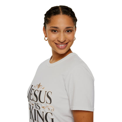 Jesus Is King T-Shirt — Christian Faith Graphic Tee, Inspirational Worship Shirt