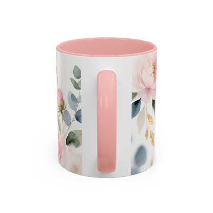 Grace Upon Grace Coffee Mug — Floral John 1:16 Scripture Accent Mug