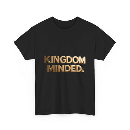 Faith & Focus Tee — Gold Typography Cotton Shirt
