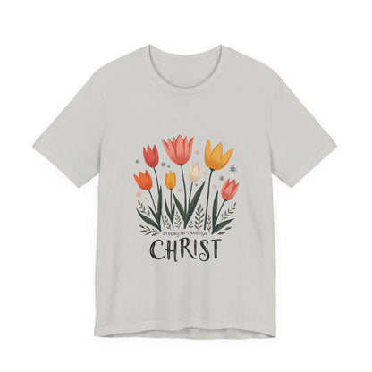Tulip Floral Faith Shirt | Christian Spring Tee | Unique Gifts for Moms & Teens