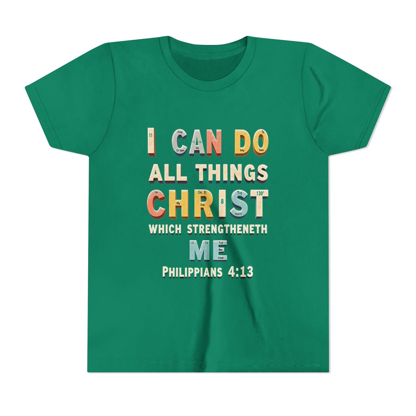 I Can Do All Things Christ Youth Tee | Philippians 4:13 Christian Kids Shirt