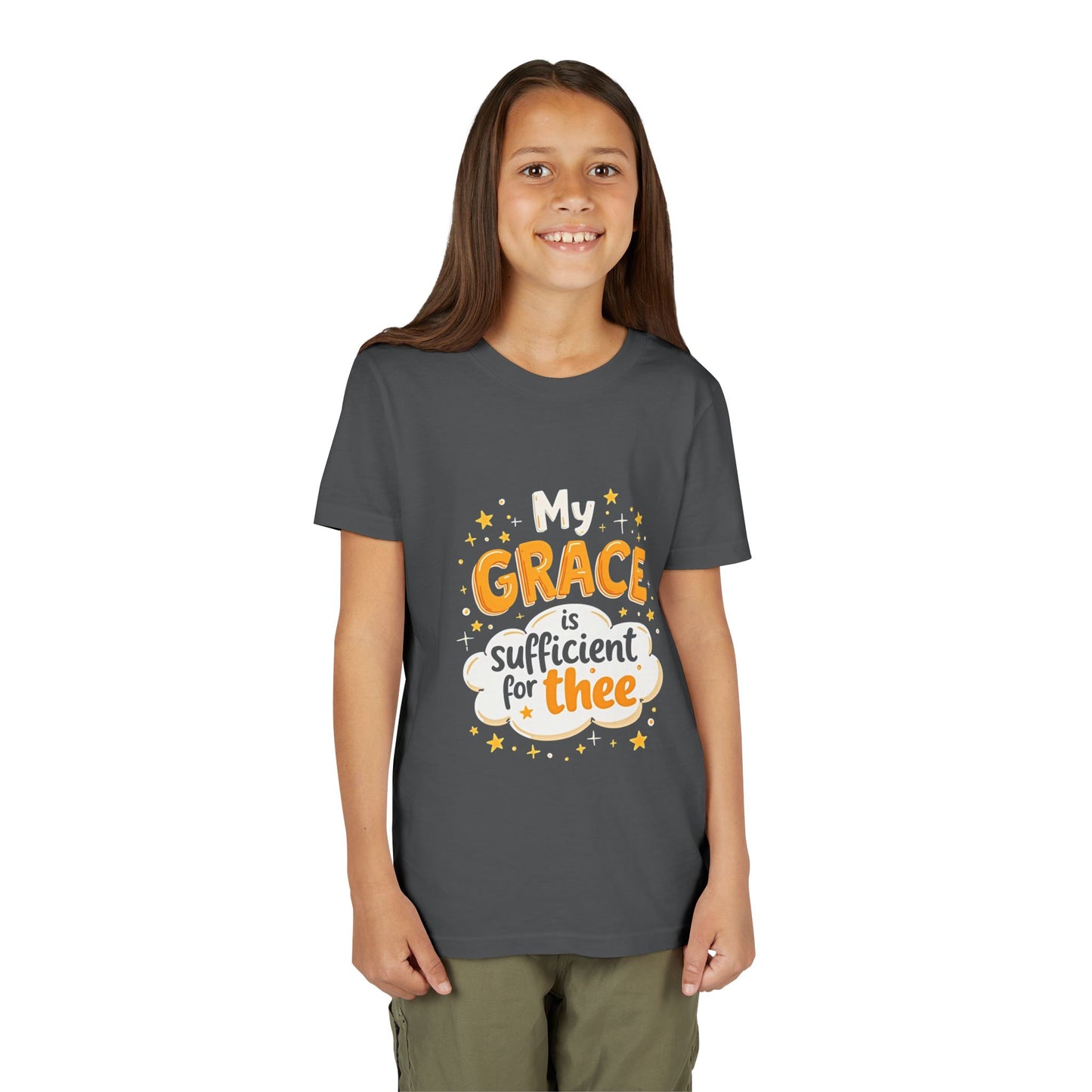 Grace thee Youth Tee | Kids Christian Shirt, Inspirational Cloud Design