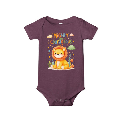 Mighty and Courageous Lion Infant One‑Piece Bodysuit | Perfect Gift for Baby Showers | Birthday Gifts