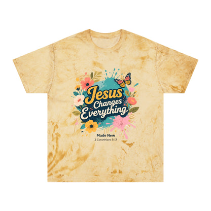 Jesus Changes Everything T-Shirt — Floral Butterfly Christian Tee