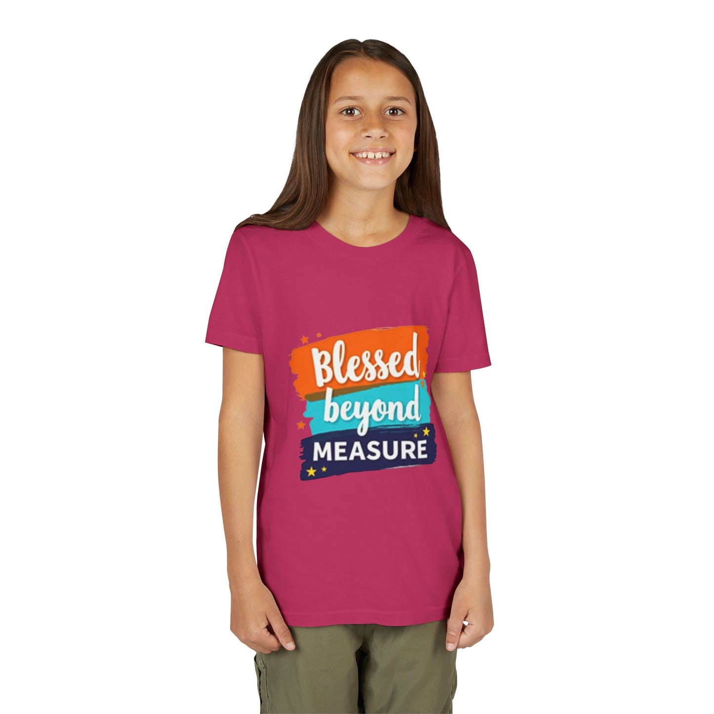Blessed Beyond Measure Youth Tee | Inspirational Kids Shirt, Faith Design