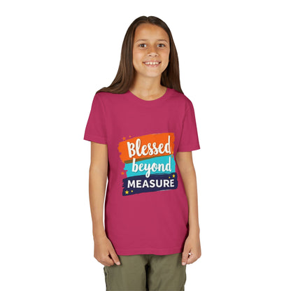 Blessed Beyond Measure Youth Tee | Inspirational Kids Shirt, Faith Design