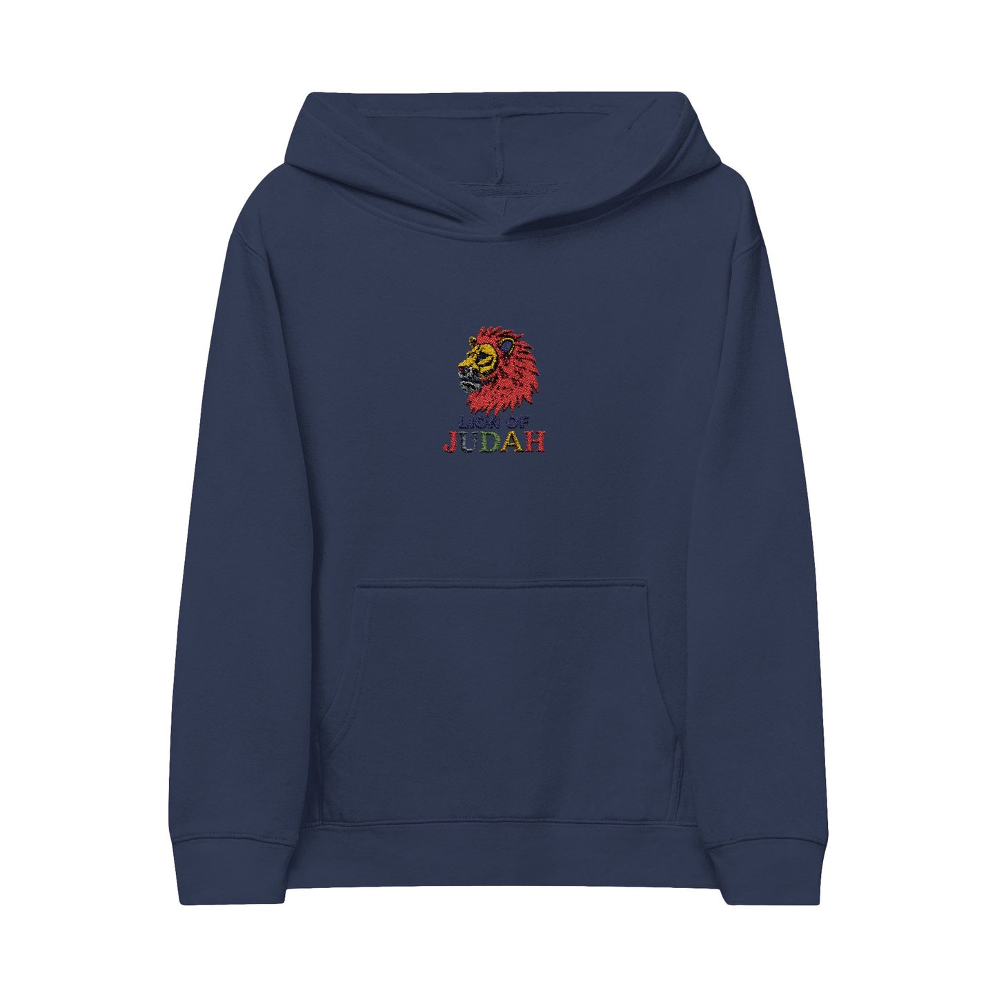 Kids Hoodie - Embroidered 'Lion of Judah' Colorful Lion Design