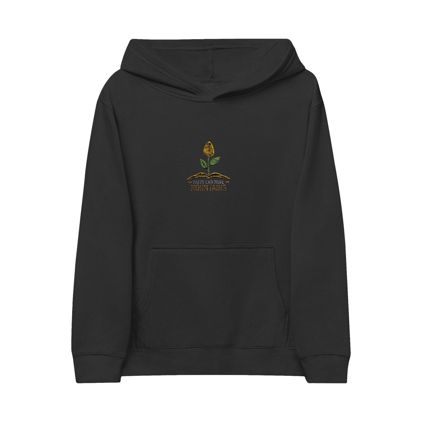 Kids Hoodie — Embroidered Wildflower 'Mountains' Design