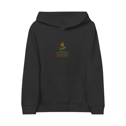 Kids Hoodie — Embroidered Wildflower 'Mountains' Design