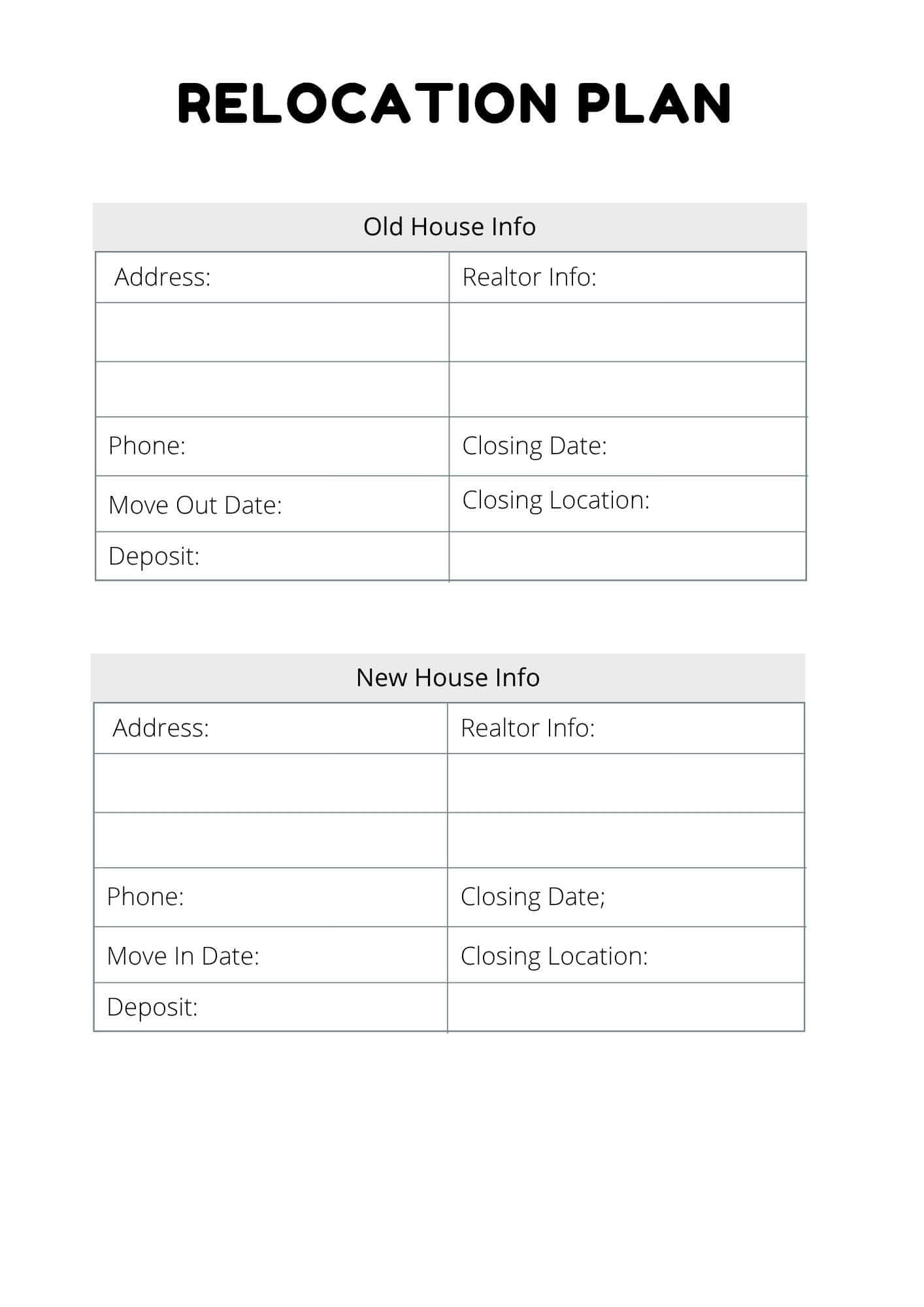 Relocation Planner Floral Edition