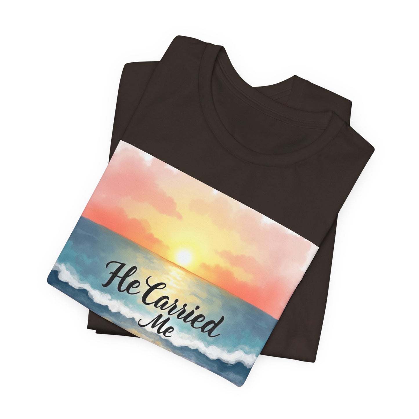 He Carried Me Scripture Tee | Inspirational Christian Faith Shirt