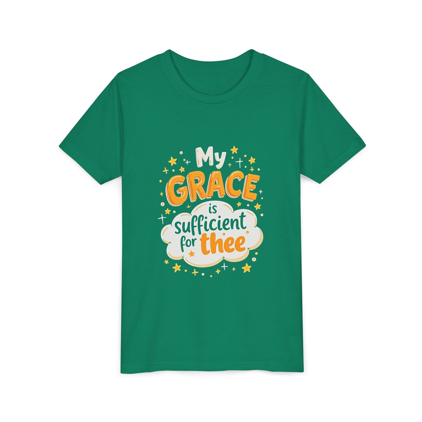 Grace thee Youth Tee | Kids Christian Shirt, Inspirational Cloud Design