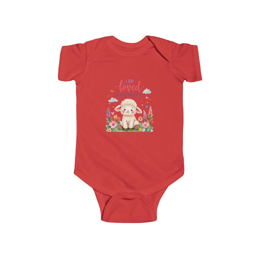 Infant Bodysuit — "I Am Loved" Bunny Floral Baby Onesie | Thoughtful Gift for baby shower