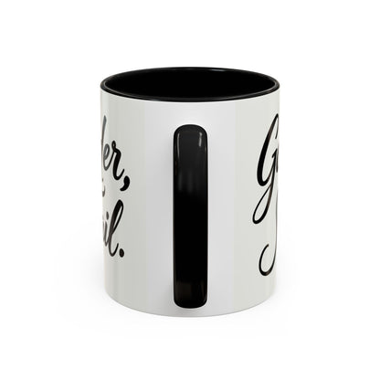 Inspirational Script Coffee Mug — "Strength Lives in Small, Steady Moments" (11/15 oz)