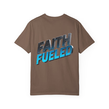 Faith Fueled Garment-Dyed Tee — Vintage Two-Tone Christian T-Shirt