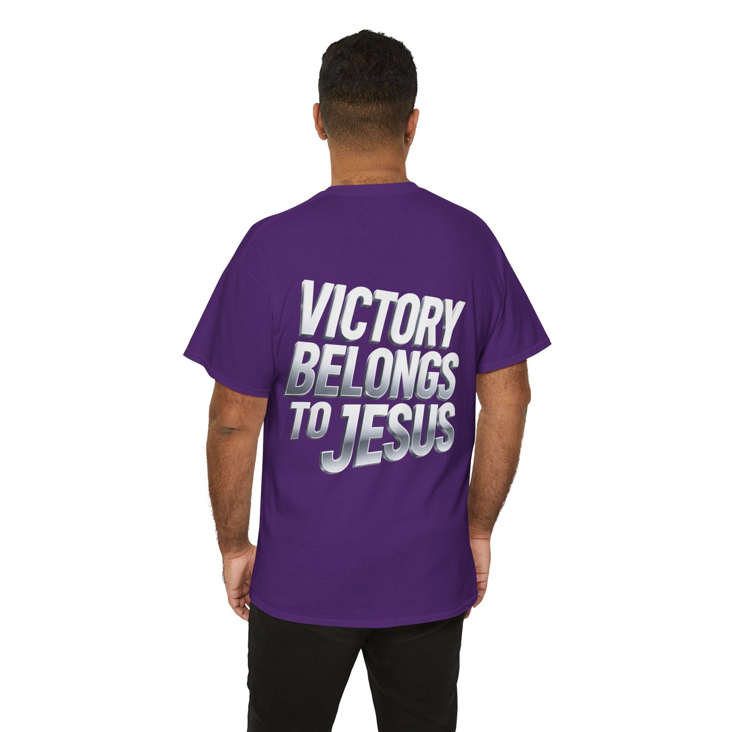 Victory Belongs to Jesus T-Shirt — Heavyweight Christian Faith Tee