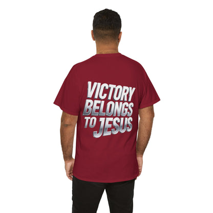 Victory Belongs to Jesus T-Shirt — Heavyweight Christian Faith Tee