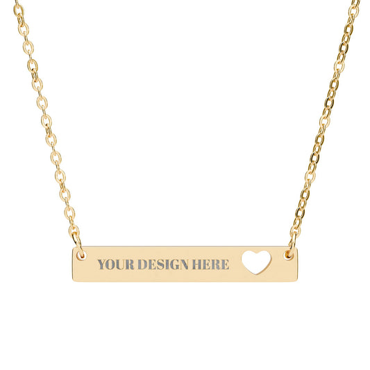 Personalized Engraved Heart Necklace | Custom Necklace Made Just for You | Perfect Gift for Him & Her